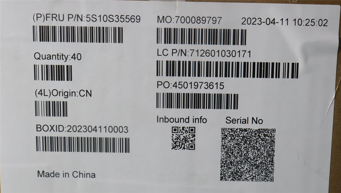 Lenovo SCREW Screw Pack WT 82XK 5S10S35569
