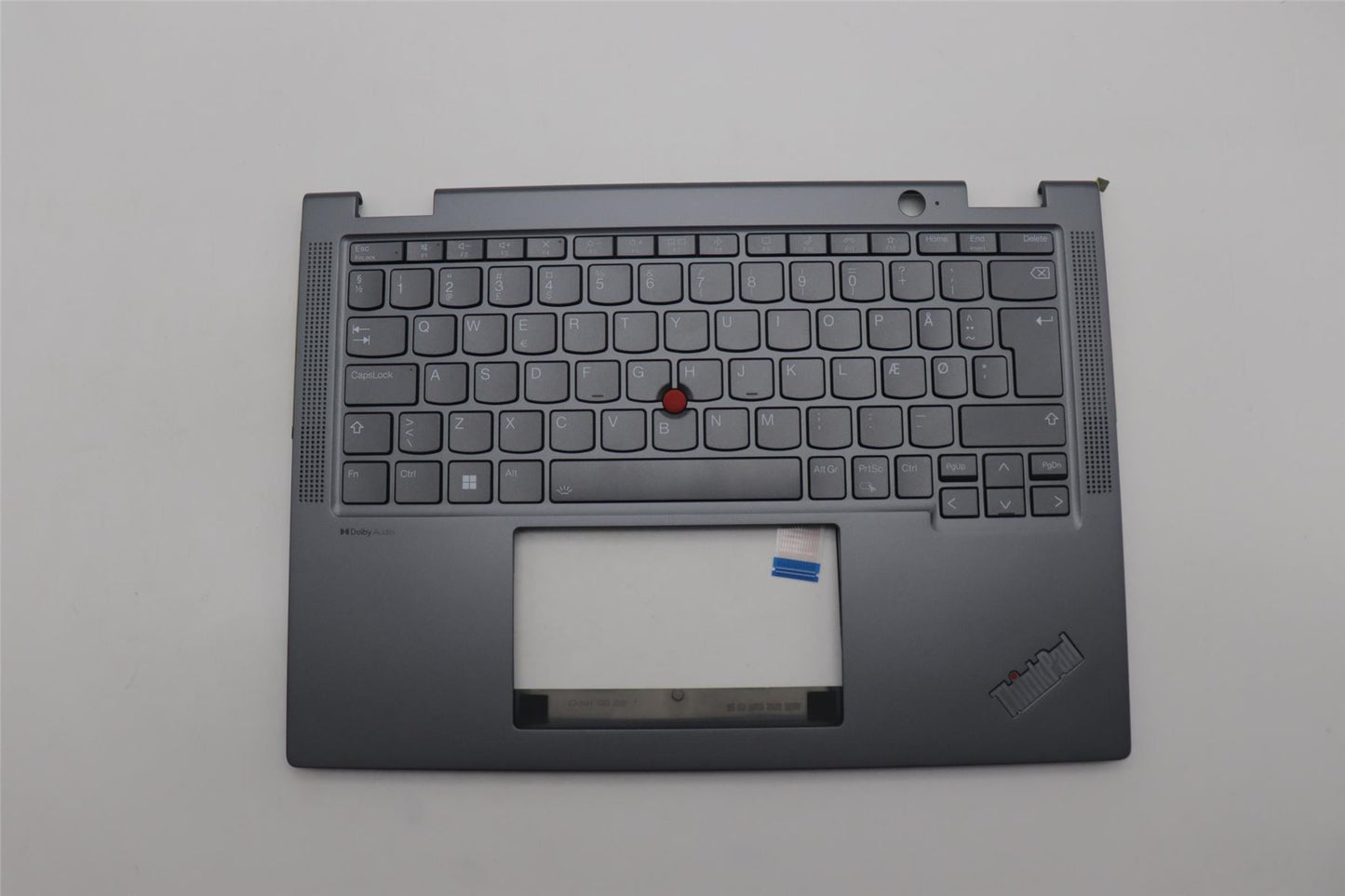 Lenovo ThinkPad X13 Gen 4 Keyboard Palmrest Top Cover Danish Grey 5M11L64318