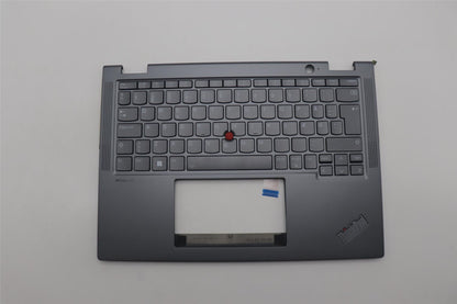 Lenovo ThinkPad X13 Gen 4 Keyboard Palmrest Top Cover Danish Grey 5M11L64318