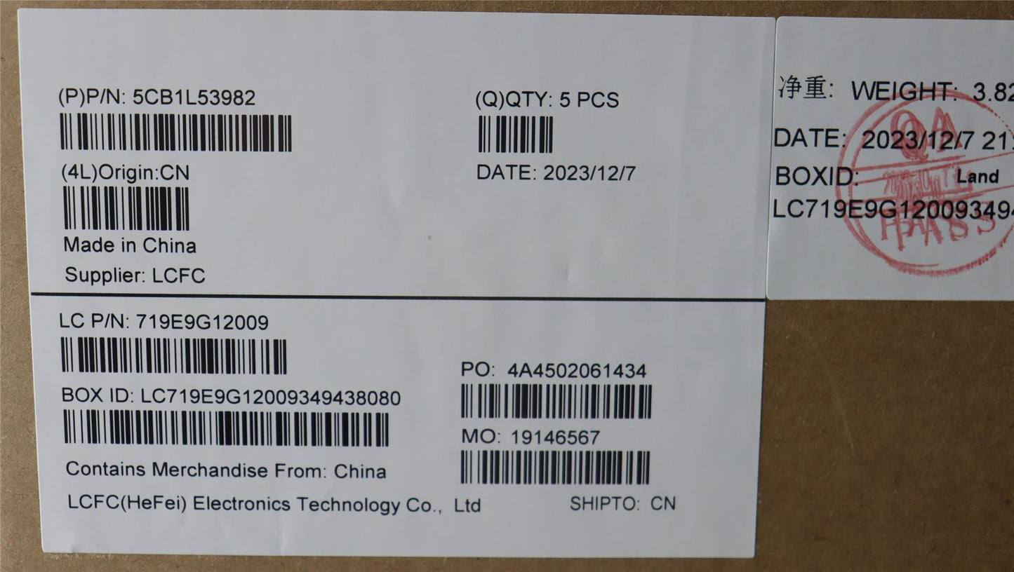 Lenovo Upper Case ASM_POR L82WS WHWOT_WOL 5CB1L53982