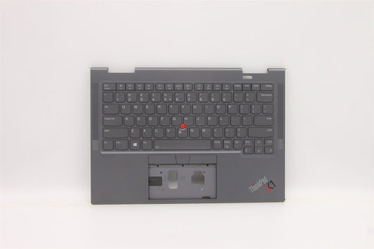 Lenovo Yoga X1 6th Keyboard Palmrest Top Cover US Europe Grey 5M11C41013