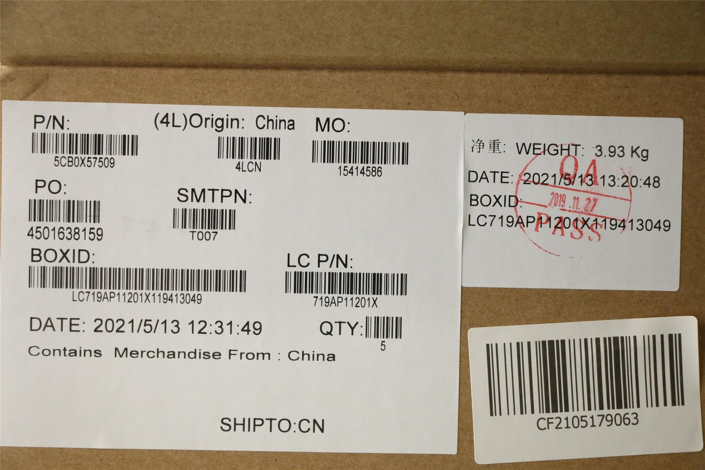 Lenovo IdeaPad 3-15IIL05 Palmrest Cover Touchpad Keyboard Spanish 5CB0X57509