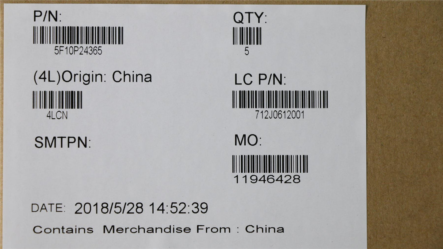 Lenovo FAN FAN DC5V 15T NORMAL L80YY 5F10P24365
