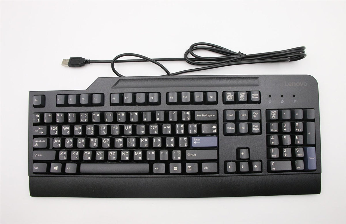 Lenovo ThinkCentre M93p M83 M900 Keyboard Indian US Black 5B10N00358