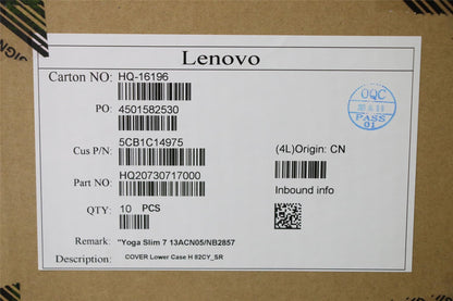 Lenovo Yoga 7-13ACN05 Bottom Base Lower Chassis Cover Silver 5CB1C14975
