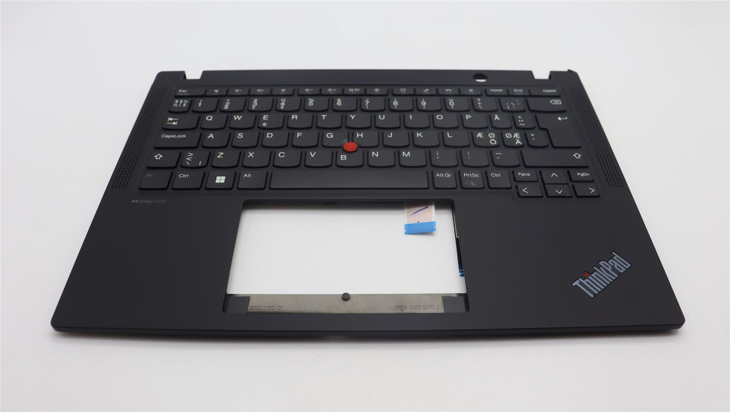 Lenovo ThinkPad X13 Gen 4 Keyboard Palmrest Top Cover Nordic Black 5M11H94316