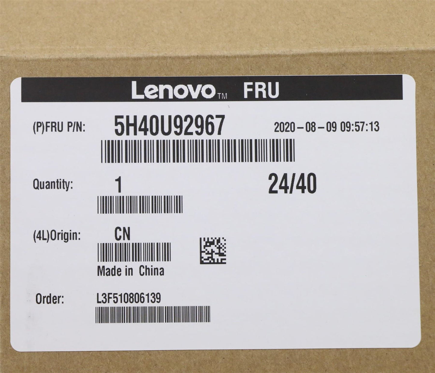 Lenovo ThinkStation P340 Tiny Fan Heatsink 5H40U92967