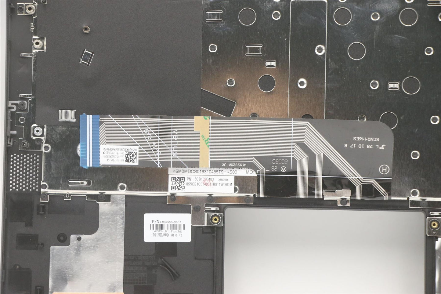 Lenovo IdeaPad 5 14ALC05 Keyboard Palmrest Top Cover Switzerland Grey 5CB1C33403