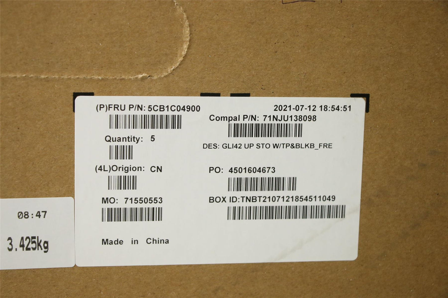 Lenovo UpperCaseASM_FRA C82L3 StoBL 5CB1C04900