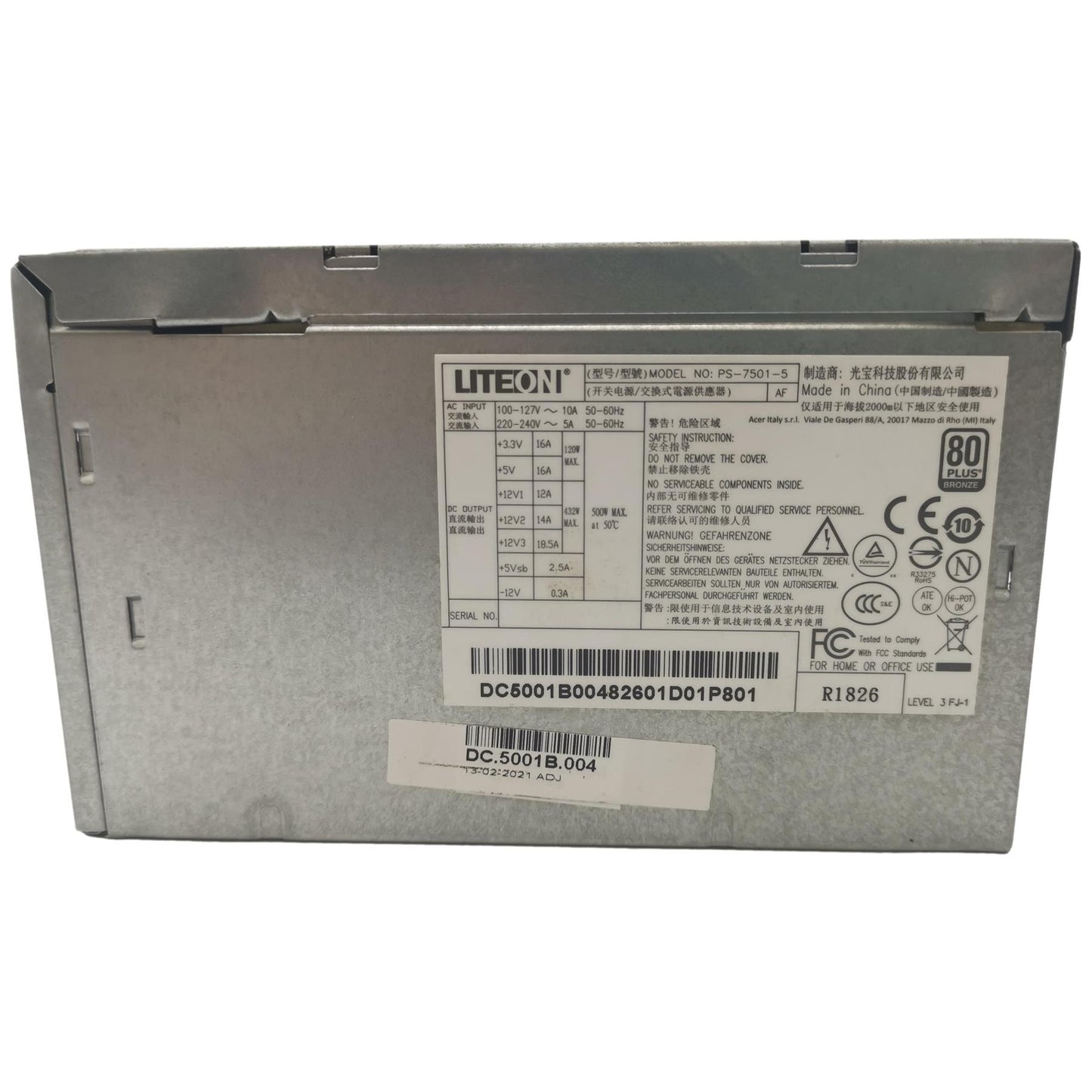 Acer Nitro DX6785 GX-281 GX-781 GX50-600 Power Supply PSU Power DC.50018.007