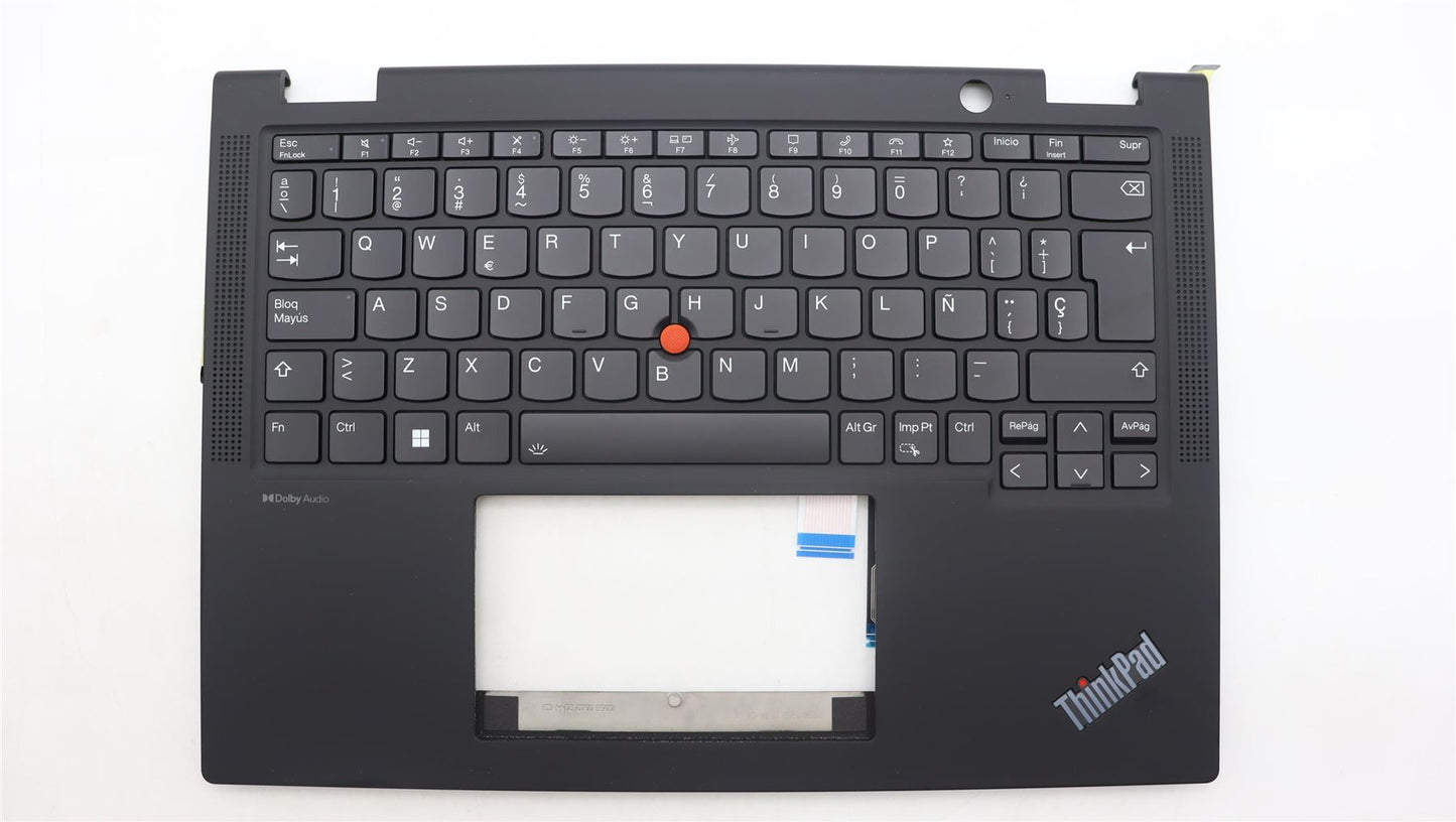 Lenovo ThinkPad X13 Gen 4 Keyboard Palmrest Top Cover Spanish Black 5M11L64159