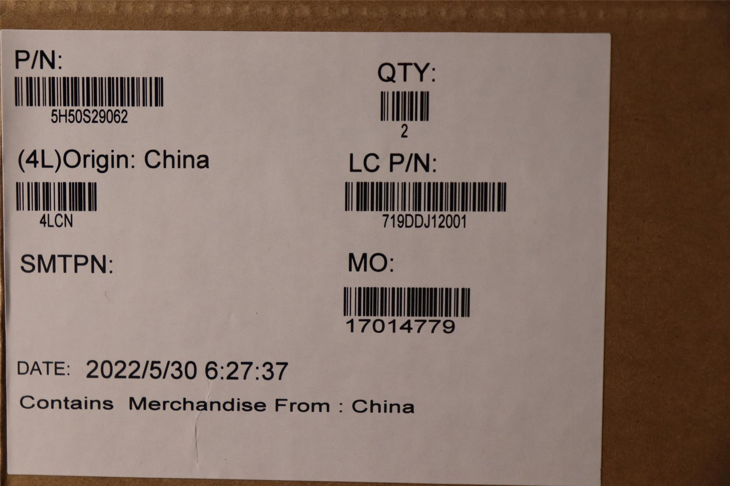 Lenovo Hinge L 82QG SG 5H50S29062