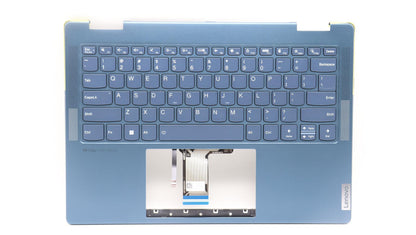 Lenovo Yoga 7 14IRL8 Keyboard Palmrest Top Cover US Tidal Teal 5CB1L40871