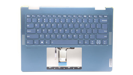 Lenovo Yoga 7 14IRL8 Keyboard Palmrest Top Cover US Tidal Teal 5CB1L40871