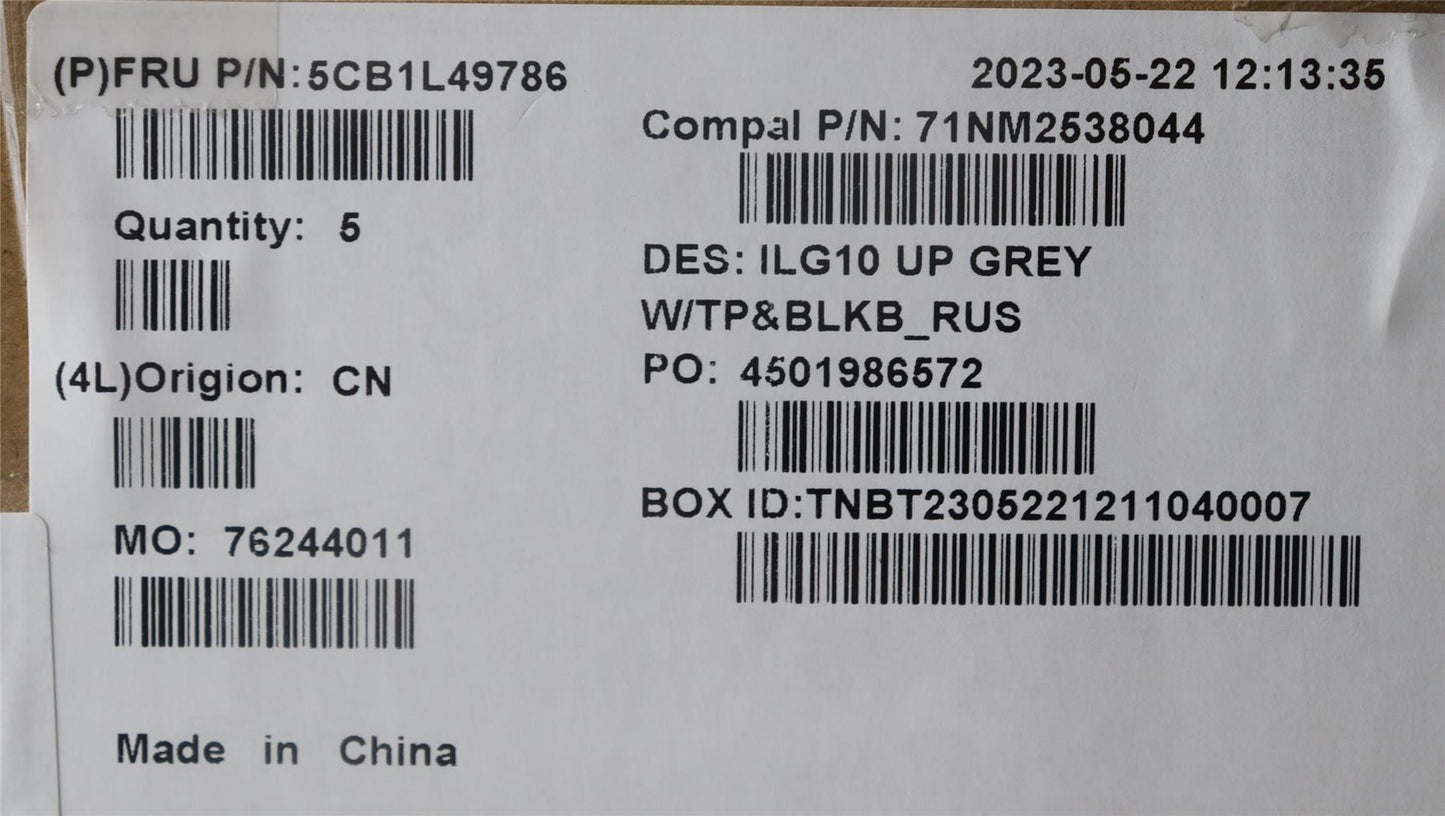 Lenovo Upper Case ASM_RUS C 82XV BL 5CB1L49786