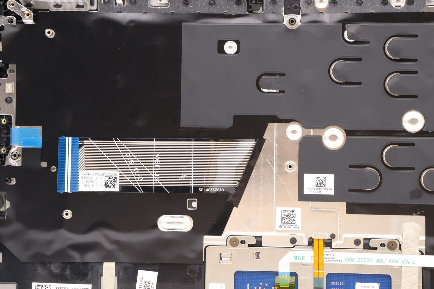 Lenovo Yoga 14s G2 IAP Palmrest Cover Touchpad Keyboard Hebrew Black 5CB1J10012