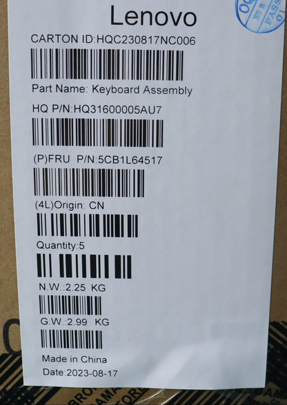 Lenovo Yoga 6 14APU8 Palmrest Cover Touchpad Keyboard Slovenian 5CB1L64517