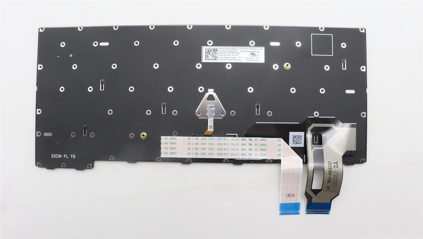 Lenovo ThinkPad P14s 4 P14s 3 L14 4 T14 4 Tastatur Norwegisch Schwarz 5N21D68288