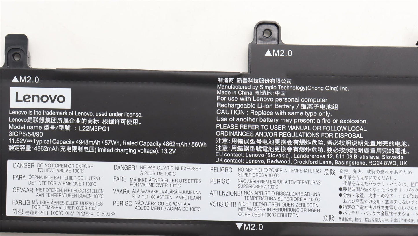 Lenovo Chrome 14e Gen3 IP 3 14IAN8 Battery 5B11K08654