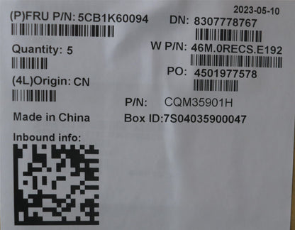 Lenovo Upper Case ASM_EURO_ENG W82XX SB 5CB1K60094