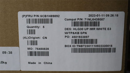 Lenovo UpperCaseASM_SPA C82S9 E3 WHT 5CB1H89892