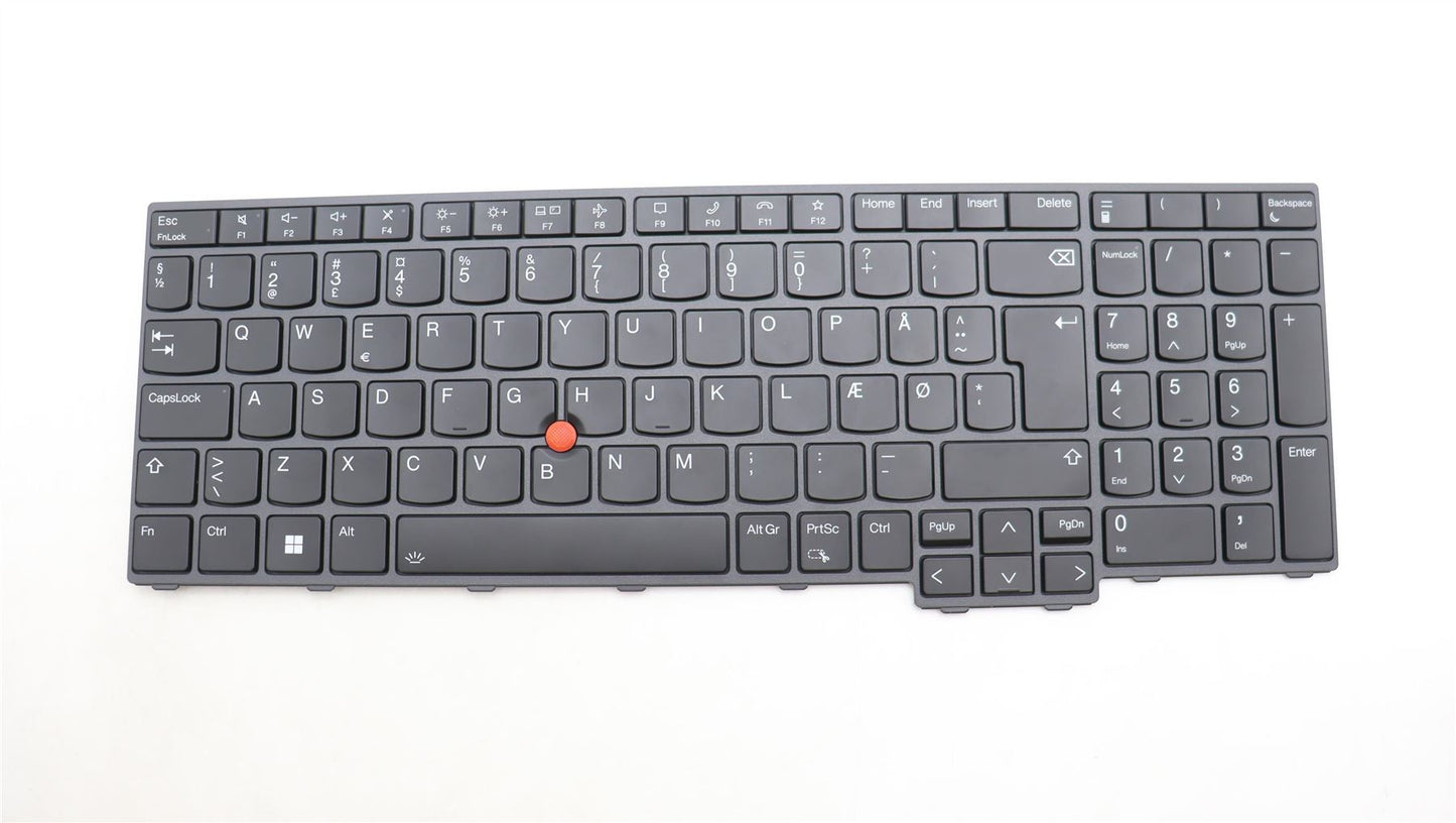 Lenovo ThinkPad P16v Gen 1 L15 Gen 4 T16 Gen 2 Keyboard Danish 5N21K05160