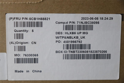 Lenovo ThinkBook 15 G4 ABA Palmrest Cover Touchpad Keyboard UK Grey 5CB1H88821