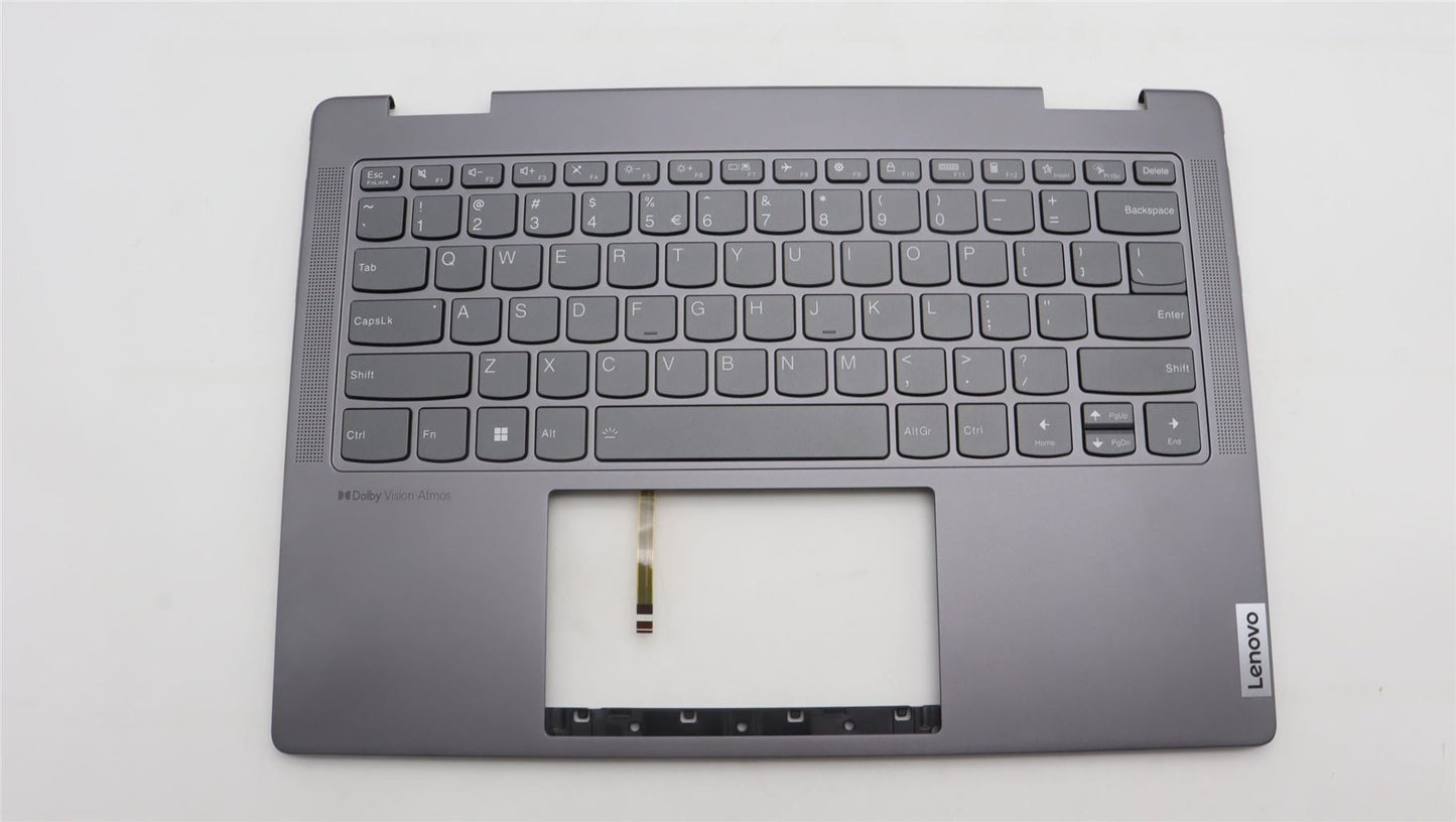 Lenovo Yoga 7 14IRL8 Keyboard Palmrest Top Cover US Euro Storm Grey 5CB1L40838