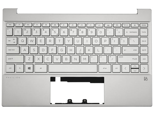 HP Pavilion 13-BB Palmrest Cover Keyboard Dutch Silver Backlit M14234-B31