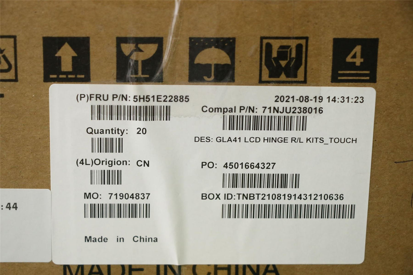 Lenovo HINGE Hinge C 82L7 R/L for touch 5H51E22885