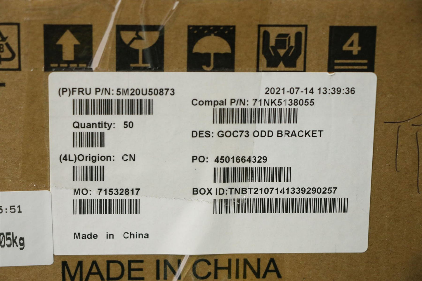 Lenovo 5M20U50873 MECHANICAL Bracket ODD,AIO 3 22 24 27