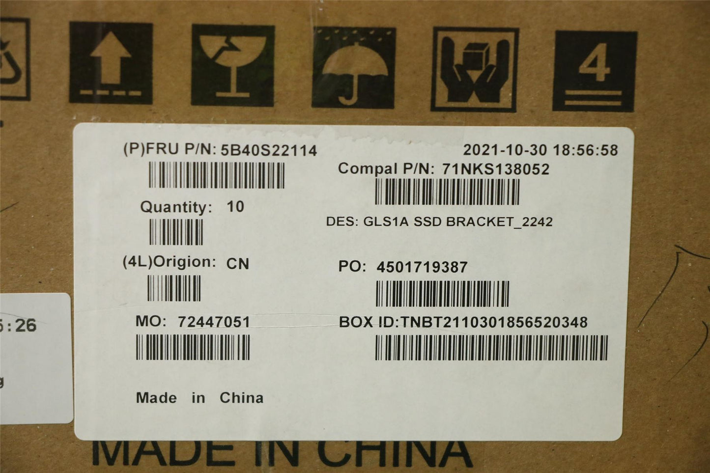 Lenovo BRACKET C 82R0 SSD 2242 5B40S22114