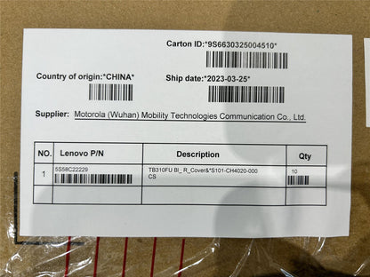 Lenovo TB310FU Bl_ R_Cover&*S101-CH4020-000 CS 5S58C22229