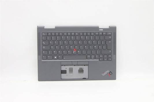 Lenovo Yoga X1 6th Keyboard Palmrest Top Cover Belgian Grey 5M11C40994
