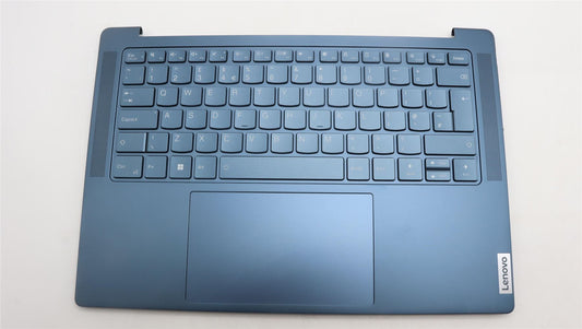 Lenovo Yoga 7 14ARP8 Palmrest Cover Touchpad Keyboard UK Tidal Teal 5CB1L50360