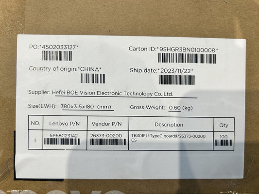 Lenovo TB301FU TypeC board&*26373-00200 CS Board 5P68C23142