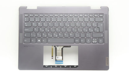 Lenovo Yoga 7 14IRL8 Keyboard Palmrest Top Cover Hungarian Storm Grey 5CB1L40803