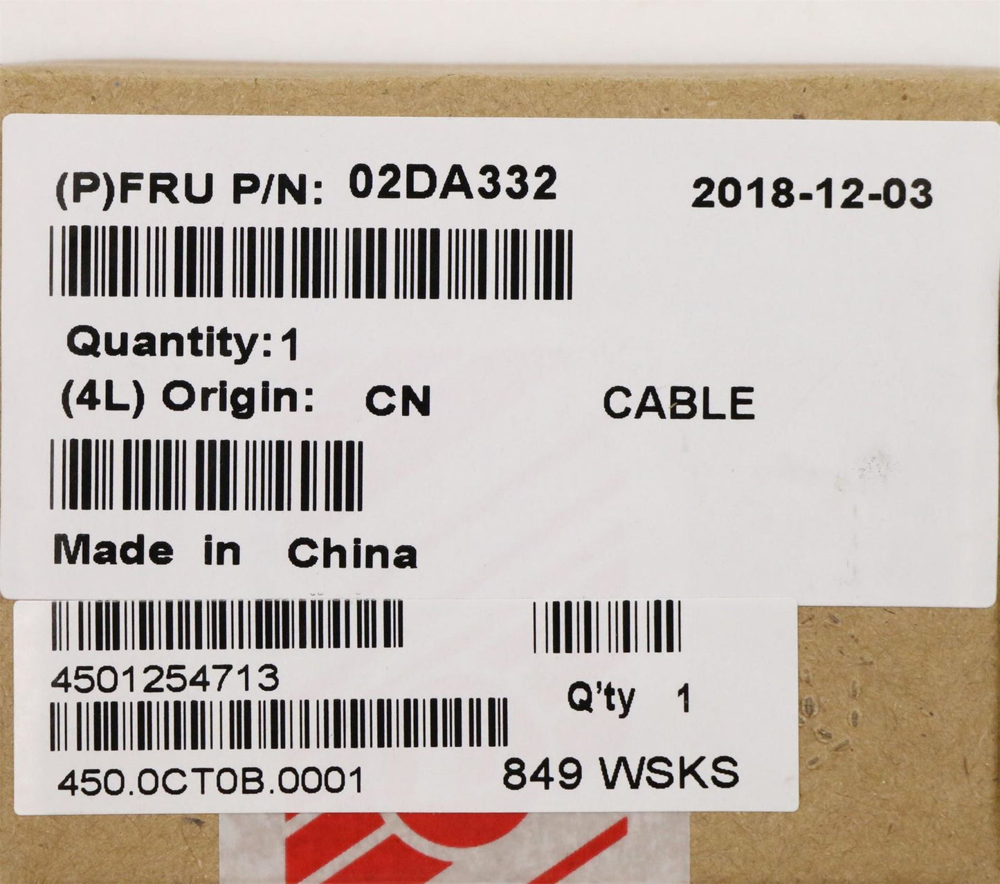 Lenovo FRU World Facing Camera cable 02DA332