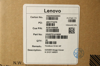 Lenovo ThinkBook 16 G4+ IAP 16 G4+ ARA Hinge Cap Strip Trim Cover 5CB1H68025
