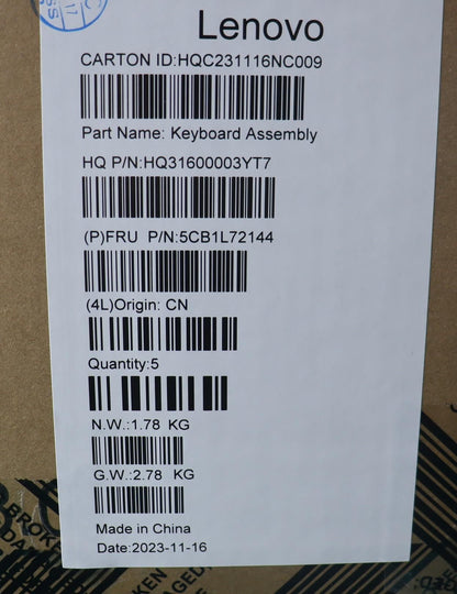 Lenovo Upper Case ASM_ITA H 83AM ARGY 5CB1L72144