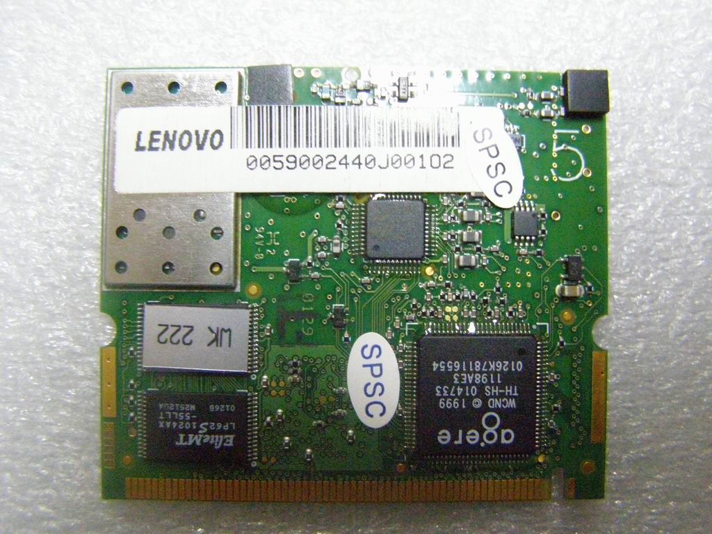 Lenovo CL10 MINIPCI WL-350F(WIRELESS LAN CARD) PCI Board 59002440