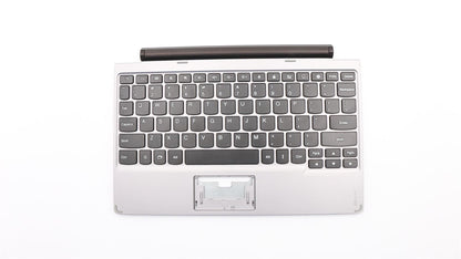 Lenovo A10 Upper Case Sliver W/KB- US English Keyboard 90204345