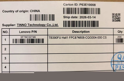 Lenovo TB390FU Hall1 FPC&*N808-CQG004-020 CS FPC Board 5F78C32665