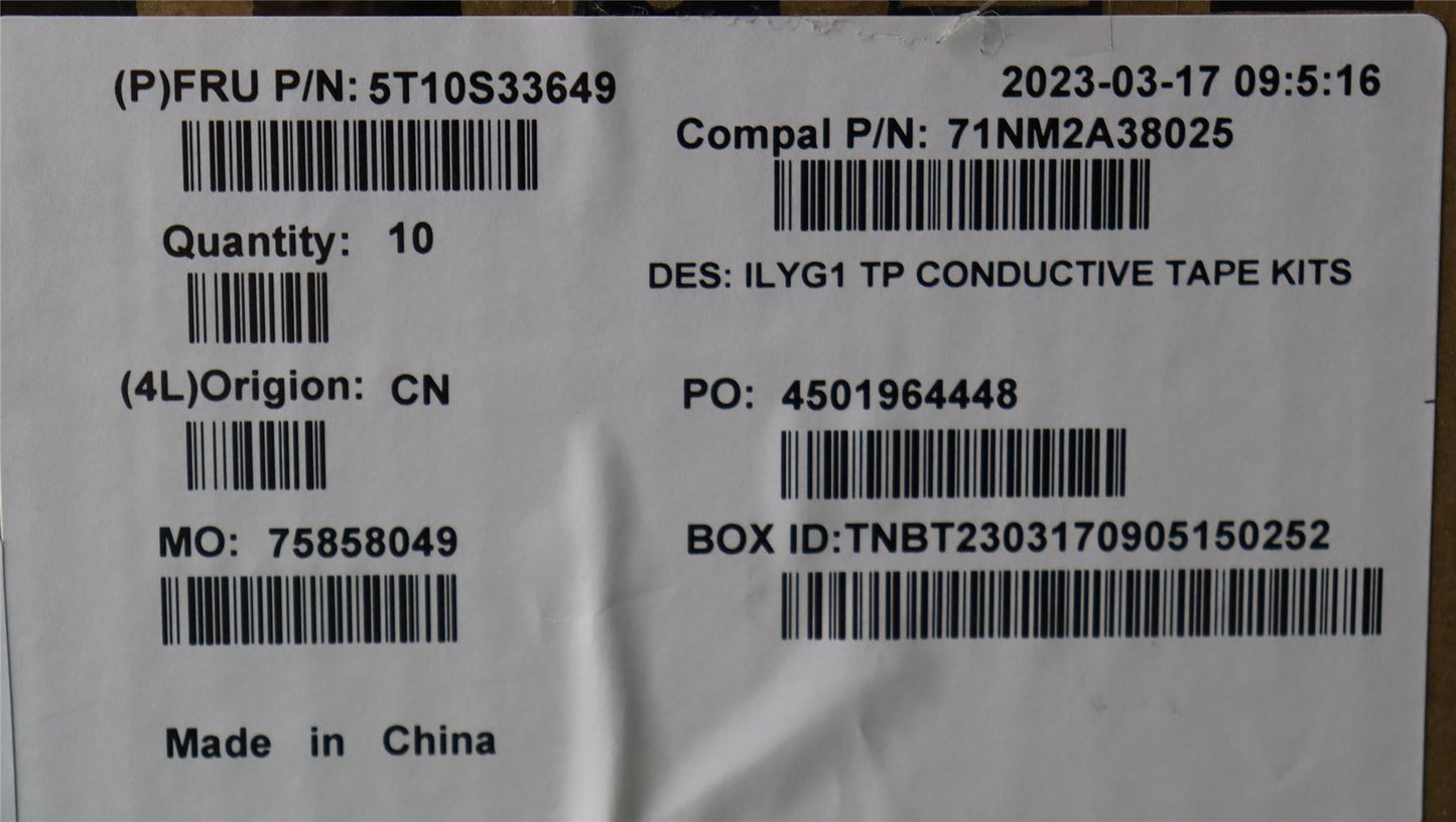 Lenovo TP conductive C 82Y3 10pcs 5T10S33649