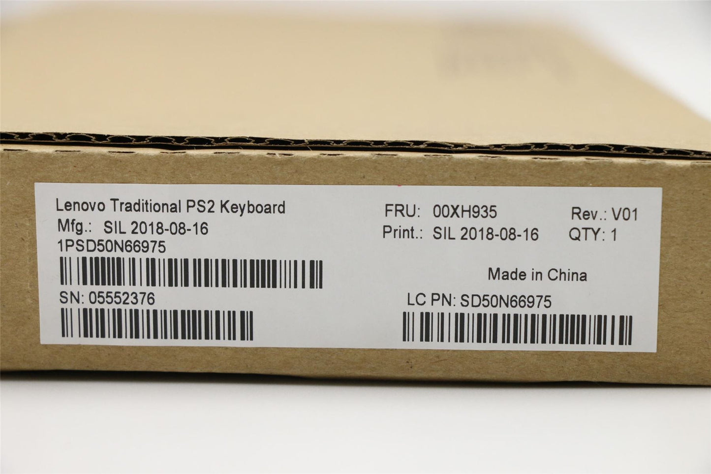 Lenovo PS2 TRDTNL KB BK EURO ENG 00XH935