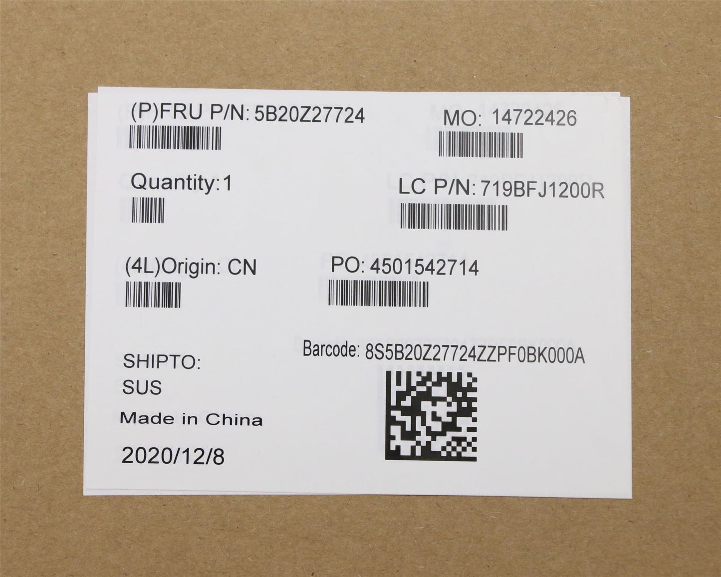 Lenovo MBB82BCWINI710875HRTX20606G8G 5B20Z27724