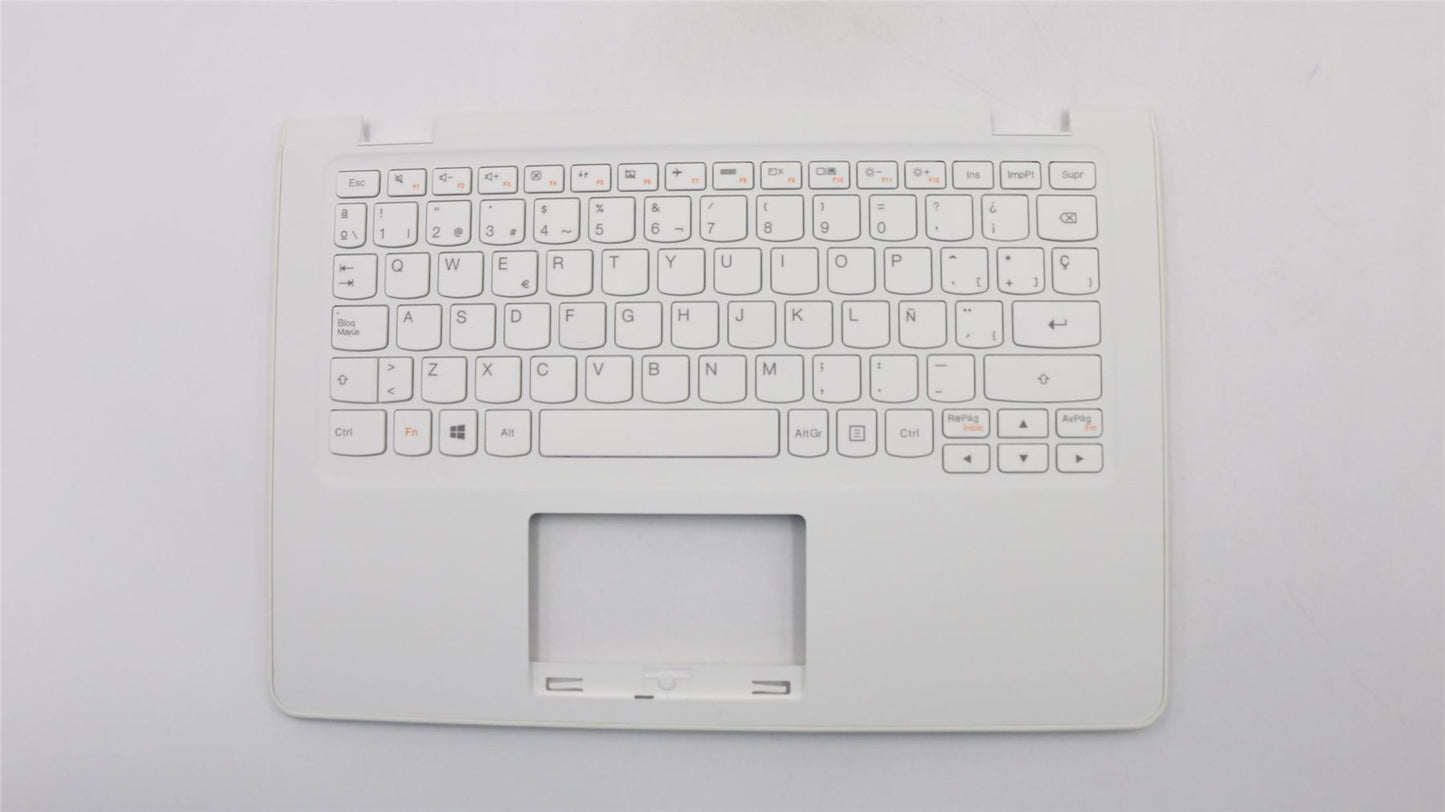 Lenovo Yoga 300-11IBR Keyboard Palmrest Top Cover Spanish White 5CB0M82770