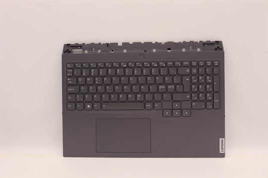 Lenovo 5 16IAH7H Palmrest Cover Touchpad Keyboard Nordic Storm Grey 5CB1F38539