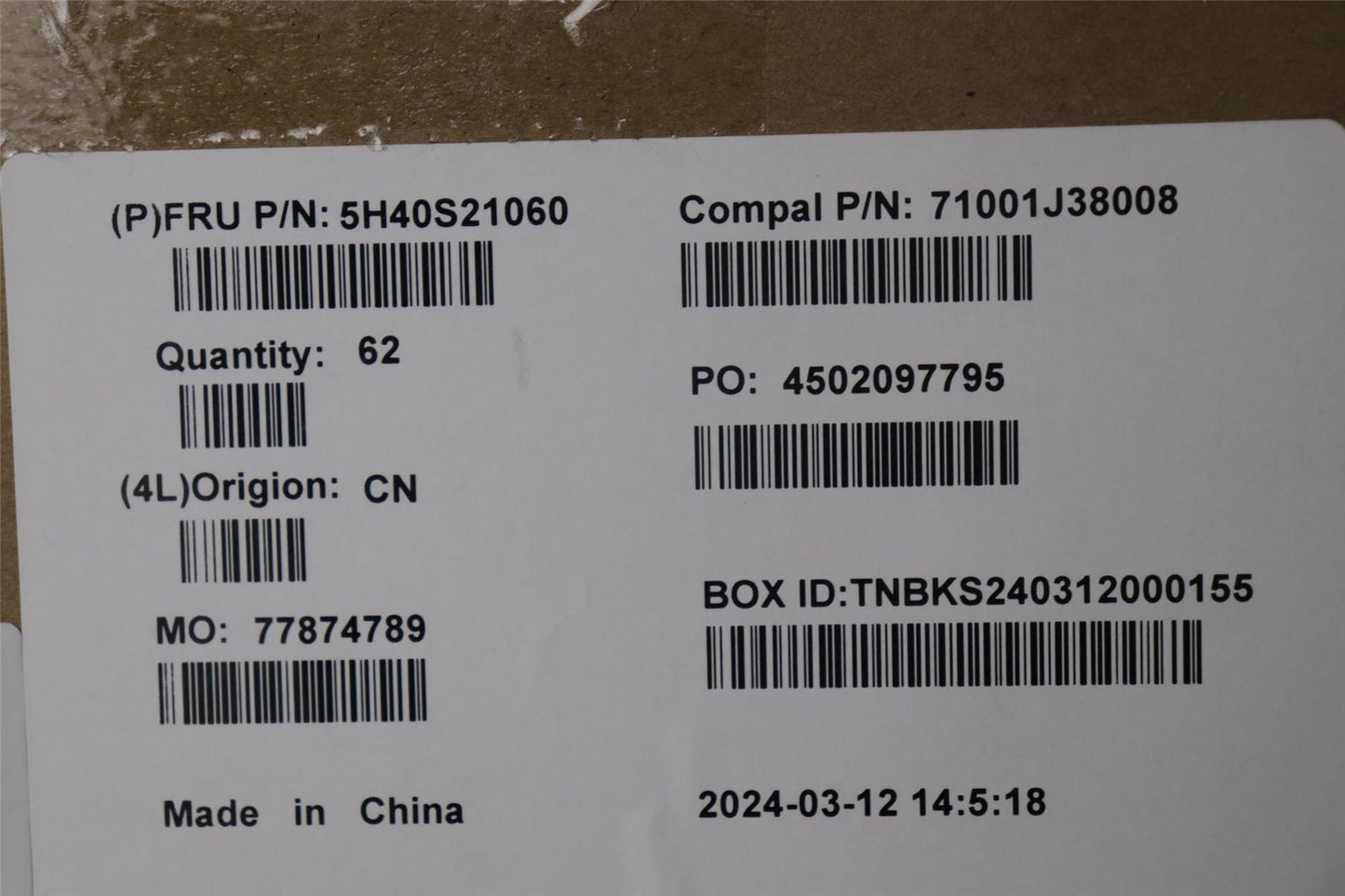 Lenovo HEATSINK Heatsink C 83G1 HUA 5H40S21060
