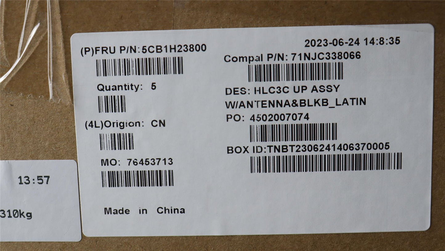 Lenovo Upper Case ASM_LA SPA C 82UD BL 5CB1H23800